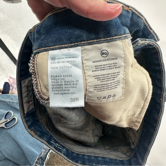 AG Adriano Goldschmied Women Alexxis Jean Shorts High Rise Size 32R Medium Wash - Picture 5 of 6